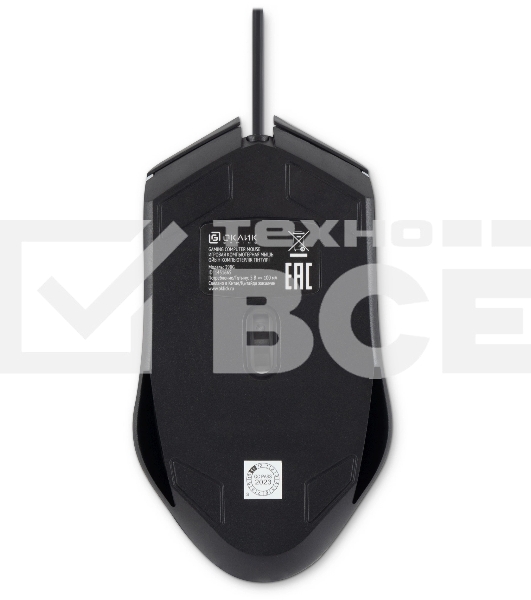 Мышь проводная Oklick 398G черный, 2400 dpi, USB, кнопки - 4