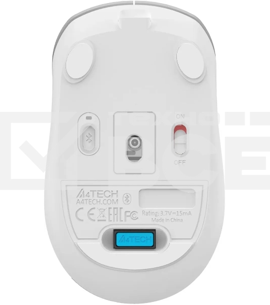 Мышь беспроводная A4Tech Fstyler FB26CS Air2 серебристый/белый, 2000 dpi, радиоканал, Bluetooth, USB, кнопки - 4