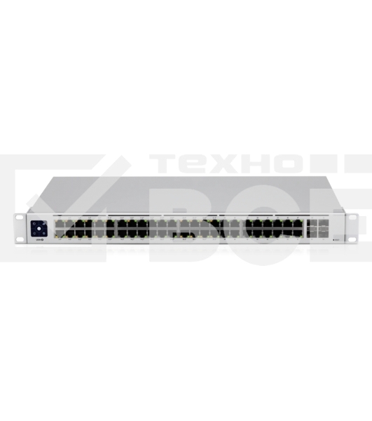 Коммутатор PoE в стойку UniFi Switch 48 PoE USW-48-PoE-EU Ubiquiti 48х 1G RJ45, 4х SFP, раздача 195 Вт, (072146)