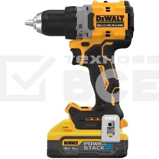 Дрель-шуруповерт DeWalt DCD800H2T-QW, Аккумуляторная, 18В, 2 АКБ, Ударная, Кейс