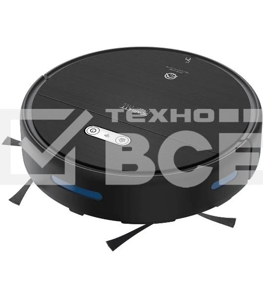 Робот-пылесос Scarlett SC-VC80RW01 черный, 11.2 Вт, 2600 мАч Li-Ion, уборка влажная/сухая, пылесборник контейнер 0.65 л