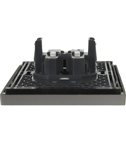 Розетка 2-я IEK FORTE&PIANO FP525 б/з со шт безвинтовое крепление 10А сталь