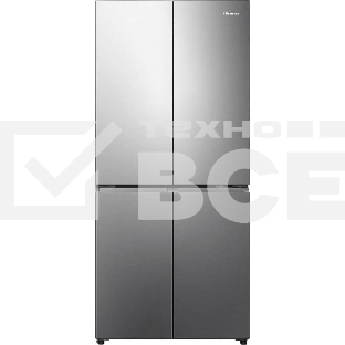 Холодильник Hisense RQ5P470SEI1 трехкамерный, серый, 331/199, морозилка снизу, Total No Frost, Side-by-Side