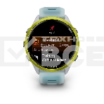 Умные часы Garmin Forerunner 570 белый, желный безель, бирюзовый ремешок 47мм, фото7