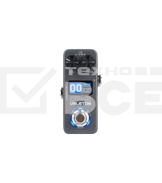 Компактный процессор эффектов Valeton GP-5 100+ эффектов, до 9 эффектов одновременно, поддержка IR импульсов гитарных кабинетов, возможность подключения к приложению на смартфоне, USB выход для подключения к ПК, поддержка Bluetooth для подключения внеш