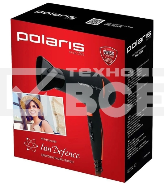 Фен Polaris PHD 2038Ti 2000Вт черный