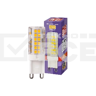 Лампа светодиодная JazzWay PLED 9Вт капсульная 2700К теплый белый G9 590лм 175-240В