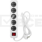 Сетевой фильтр Buro 500UNH-3-WG 3м, 5 розеток, белый/серый, коробка, фото5