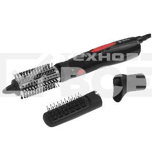 Фен-щётка DELTA DL-0432R черный/розовый, 1000 Вт