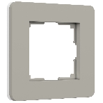 Рамка на 1 пост WERKEL Split (дымчатый/белый, soft-touch) W0013067, фото3