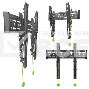 Кронштейн ONKRON TM5W / 32-65'' макс 400*400 наклон +12º от стены: 35-145мм, макс вес 68,2кг, встр уровень, белый