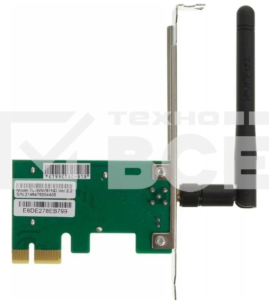 Сетевой адаптер TP-Link SOHO TL-WN781ND Беспроводной сетевой адаптер на шине PCI Express серии Lite N, до 150Мбит/с