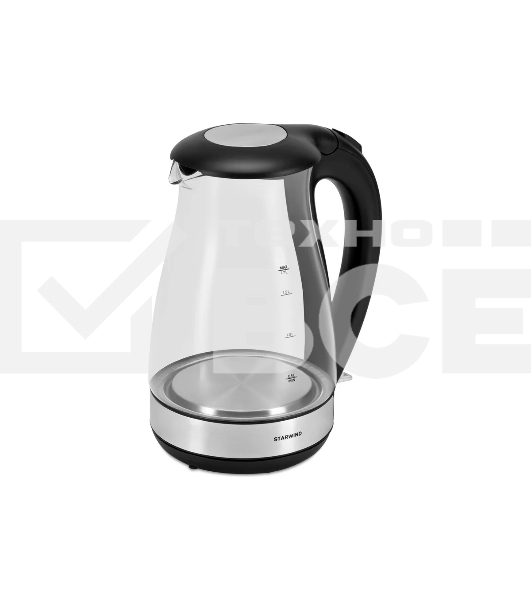 Чайник электрический Starwind SKP3039 1.7л. 2200Вт черный (корпус: стекло)