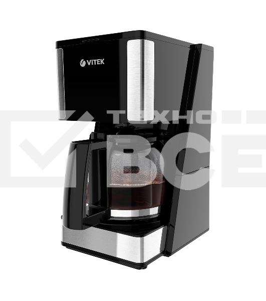 Кофеварка капельная Vitek VT-8384 (MC) черный/серебро, молотый, 0.75 л, 700 Вт