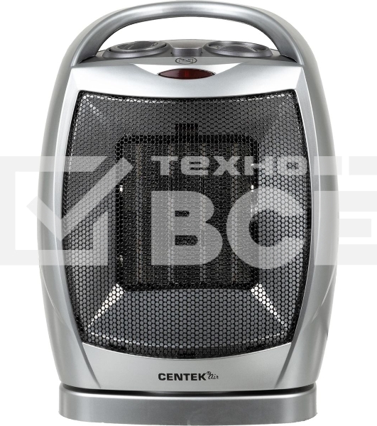 Тепловентилятор Centek CT-6021 серый/черный, 750/1500 Вт, 15 м2, термостат