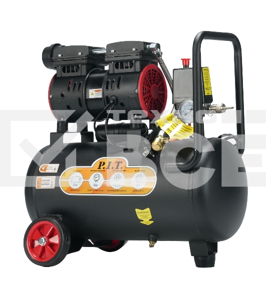 Компрессор поршневой P.I.T. PAC24-C1 безмасляный 110л/мин 24л 600Вт черный/красный