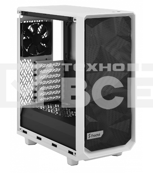 Компьютерный корпус Fractal Design MESHIFY 2 COMPACT белый - TG/ATX, TG/2x140мм & 1x120мм fans inc./FD-C-MES2C-05