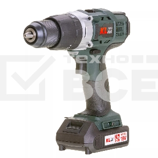 Профессиональный ударный шуруповерт Klpro KLDM18-20 (18В, Li-ion-2шт, 2.0А·ч, 40Нм, 2 скорости, подсветка, магнитная бита,З/У,в кейсе)