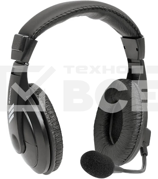 Гарнитура проводная Defender Gryphon 750U USB, черный, 1.8м кабель