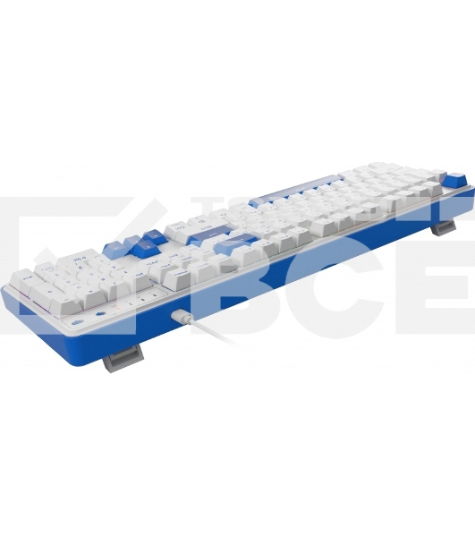 Клавиатура беспроводная Redragon Faye Pro RU,RGb,бел/син,BT+2.4G,гаскет 1