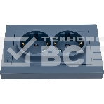 Розетка SE AtlasDesign двойная, с/з, со шторками, 16А, в сборе, грифель, фото 1