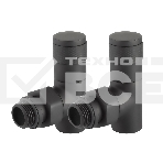 Набор дизайн-вентилей PIANO, угловой черный 1/2