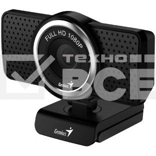 Веб-камера Genius ECam 8000 черная черный new package, 1080p Full HD, Mic, 360°, универсальное мониторное крепление, гнездо для штатива
