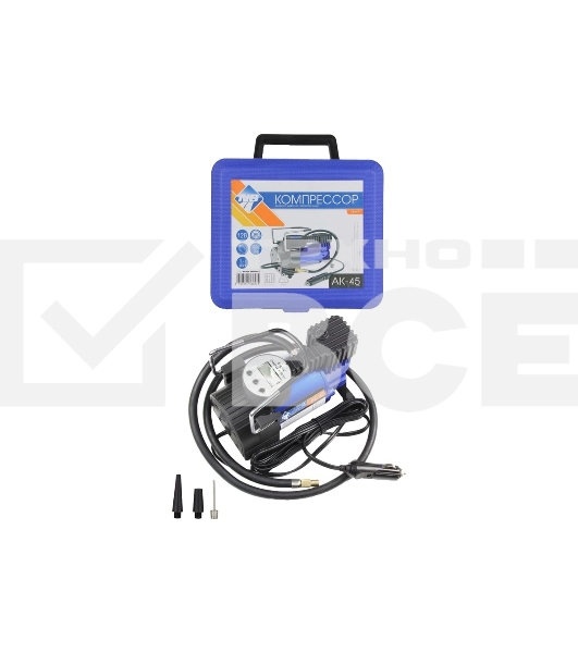 Автомобильный компрессор NOVA BRIGHT АК-45 металлический корпус, пластиковый кейс 36449
