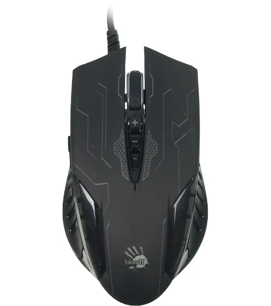 Мышь проводная A4Tech Bloody Q51 черный, 3200 dpi, USB, кнопки - 8