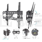 Кронштейн для телевизора Kromax STAR-44 серый, 26'-55' макс. 40 кг, настенный, наклон, фото3