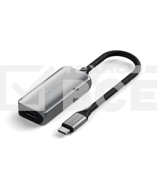Переходник (адаптер) Satechi USB-C To HDMI 2.1 8K Adapter, Поддержка 8K/60Hz, Серый ST-AC8KHM