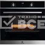 Встраиваемая электрическая духовка ELECTROLUX EOF5F70X с конвекцией, объем 72 л, 8 режимов, очистка каталитическая задняя стенка, 2 стекла в дверце, направляющие проволочные + телескопические (1 уровень), фото 1