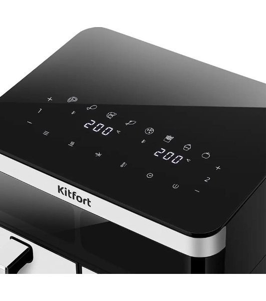 Аэрогриль Kitfort КТ-8110 2700Вт серебристый/черный