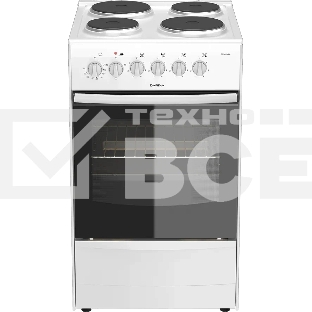 Плита электрическая Darina 1B EM 341 406 W белый/черный, конфорок 4 шт, духовка 50 л, 50 см x 85 см x 56 см