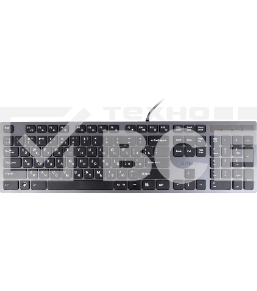 Клавиатура A4Tech KV-300H серый/черный USB slim