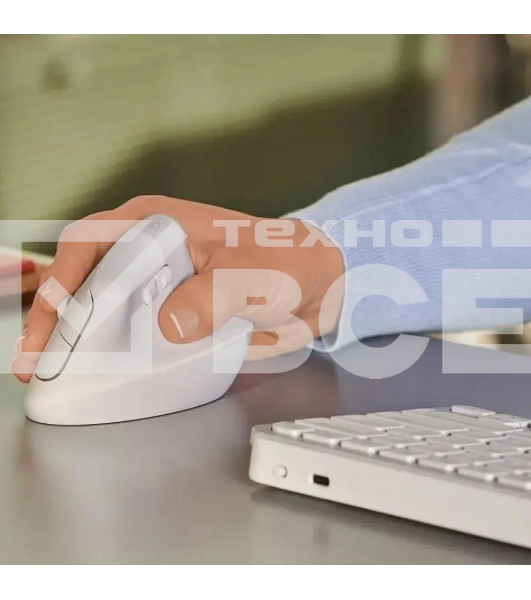 Мышь беспроводная Logitech Lift белый, 4000 dpi, радиоканал, Bluetooth, USB, кнопки - 6