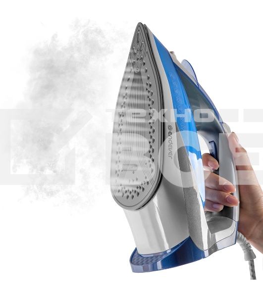 Утюг электрический Endever Delta-217, синий/белый