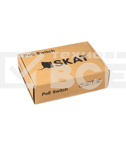 Коммутатор SKAT PoE-4E-1G-1S PoE Plus 60Вт порты: 4-Ethernet 1-Uplink 1-SFP