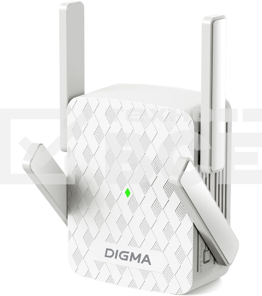 Повторитель беспроводного сигнала Digma D-WR400 AC1200 10/100BASE-TX/Wi-Fi белый