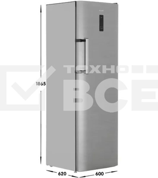 Морозильный шкаф Atlant M 7606-140 ND, серебристый, 245 л, 7 ящиков