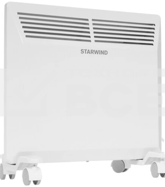 Конвектор Starwind SHV5210, белый, 1000 Вт, 15 м2, термостат, 2 режима мощности