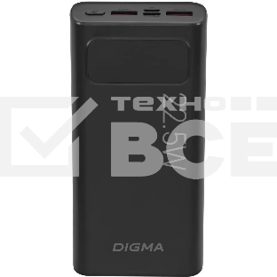 Портативный аккумулятор Digma DGPF20A 20000mAh QC3.0/PD3.0 22.5W 3A 2xUSB-A/USB-C черный