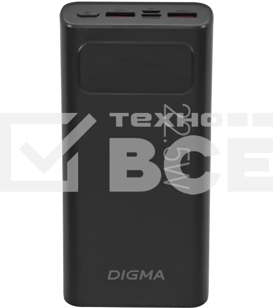 Портативный аккумулятор Digma DGPF20A 20000mAh QC3.0/PD3.0 22.5W 3A 2xUSB-A/USB-C черный