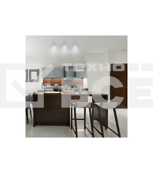 Светильник Gauss Overhead накл цил 6W 420lm 4100K 170-240V IP20 68x75мм белый с расс LED