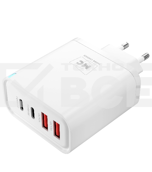 Сетевое зарядное устройство MORE CHOICE NC95 2USB+2Type-C 3.0A PD 65W, белый
