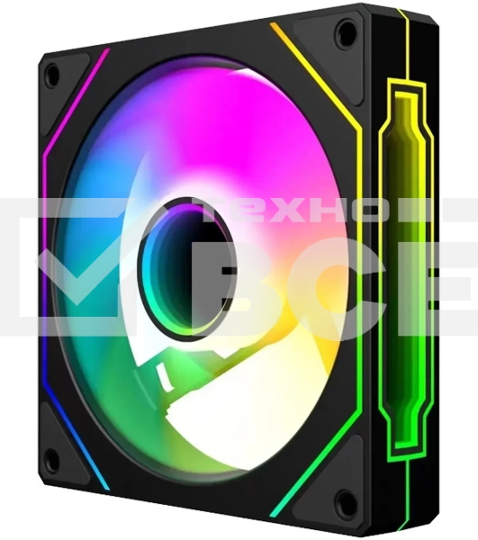 Вентилятор для корпуса Bloody CF-12 LCD ARGb 120х120x25 черный 4-pin 32дБ (упак.:1шт) (CF-12-ARGb120-BK) Ret