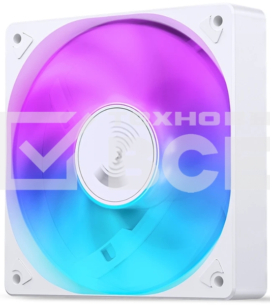 Вентилятор для корпуса JONSBO SL-120CW (120x120x25мм, 4-pin PWM, FRGb, 59.48CFM, 32.0dBA, 1500RPM, белый)