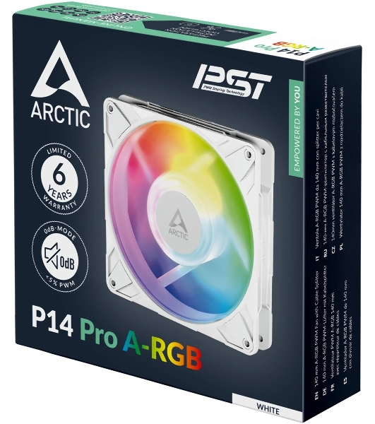 Вентилятор корпусной ARCTIC P14 Pro A-RGb (белый) - retail (ACFAN00318A)