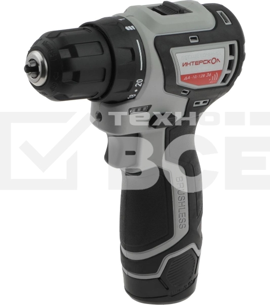 Дрель-шуруповерт аккумуляторная ИНТЕРСКОЛ ДА-10/12В 687.1.2.70, 12 В, 1,5 А·ч, аккумуляторная