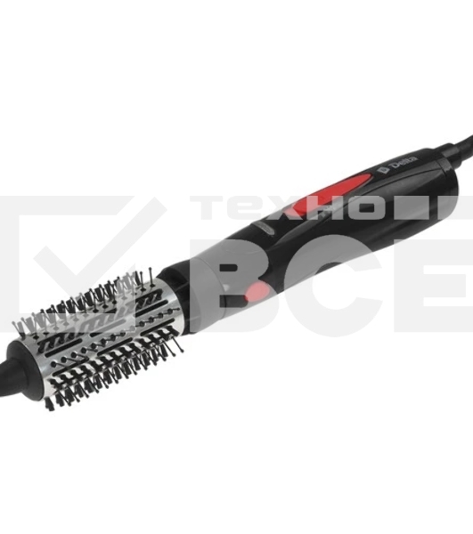 Фен-щётка DELTA DL-0432R черный/розовый, 1000 Вт